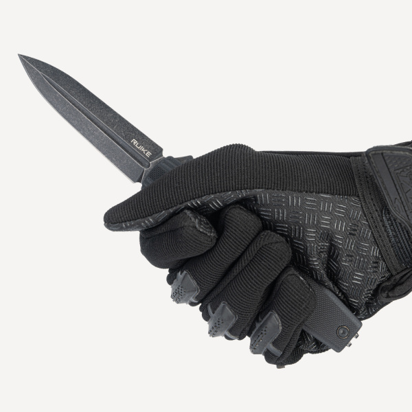 Нож складной RUiKE P188-B (Сталь_D2-Blackwash/Черный_G10)